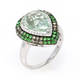 Multi-Green Pear Shape Ring (5.16 ct)