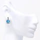 Topaz Cushion-Cut Diamond Fashion Earrings (3.87 ct)