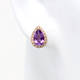 Purple Pear Earrings (0.86 ct)