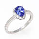 Pear Shape Tanzanite Ring (1.22 Ct)