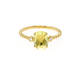 Green-Yellow Quartz Ring (0.08 Ct)