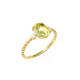 Green-Yellow Quartz Ring (0.08 Ct)