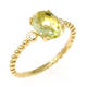 Green-Yellow Quartz Ring (0.08 Ct)