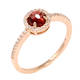 Brilliant-Cut Garnet Ring (0.87 Ct)