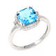 Blue Topaz Ring (2.70 Ct)
