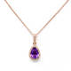 Purple Amethyst And Diamond Pendant (0.67 Ct)