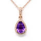 Purple Amethyst And Diamond Pendant (0.67 Ct)