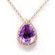 Purple Amethyst Pear Shape Pendant (1.02 Ct)