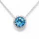 Ocean Blue Topaz Pendant (0.68 Ct)