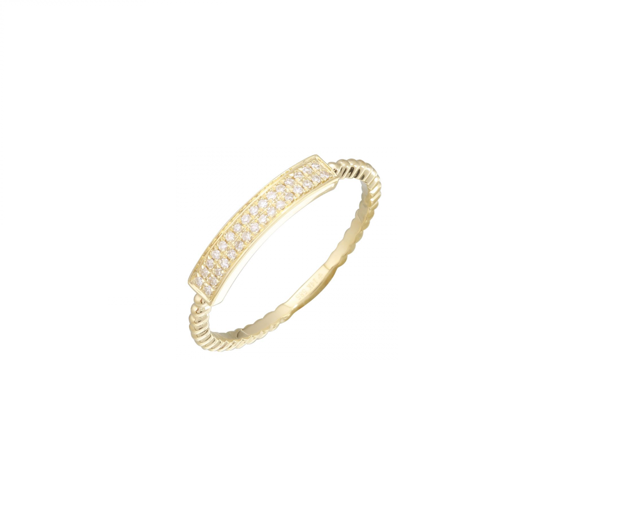 Gold Bar Ring (0.07ct)