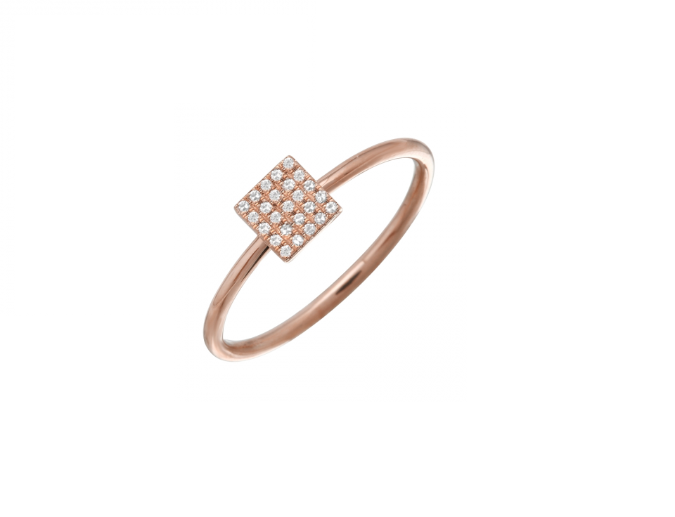 Square Diamond Ring (0.06ct)