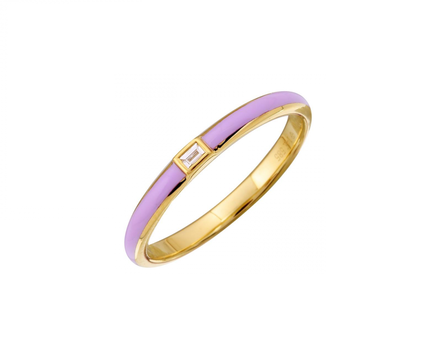 Lavender Gold Diamond Ring