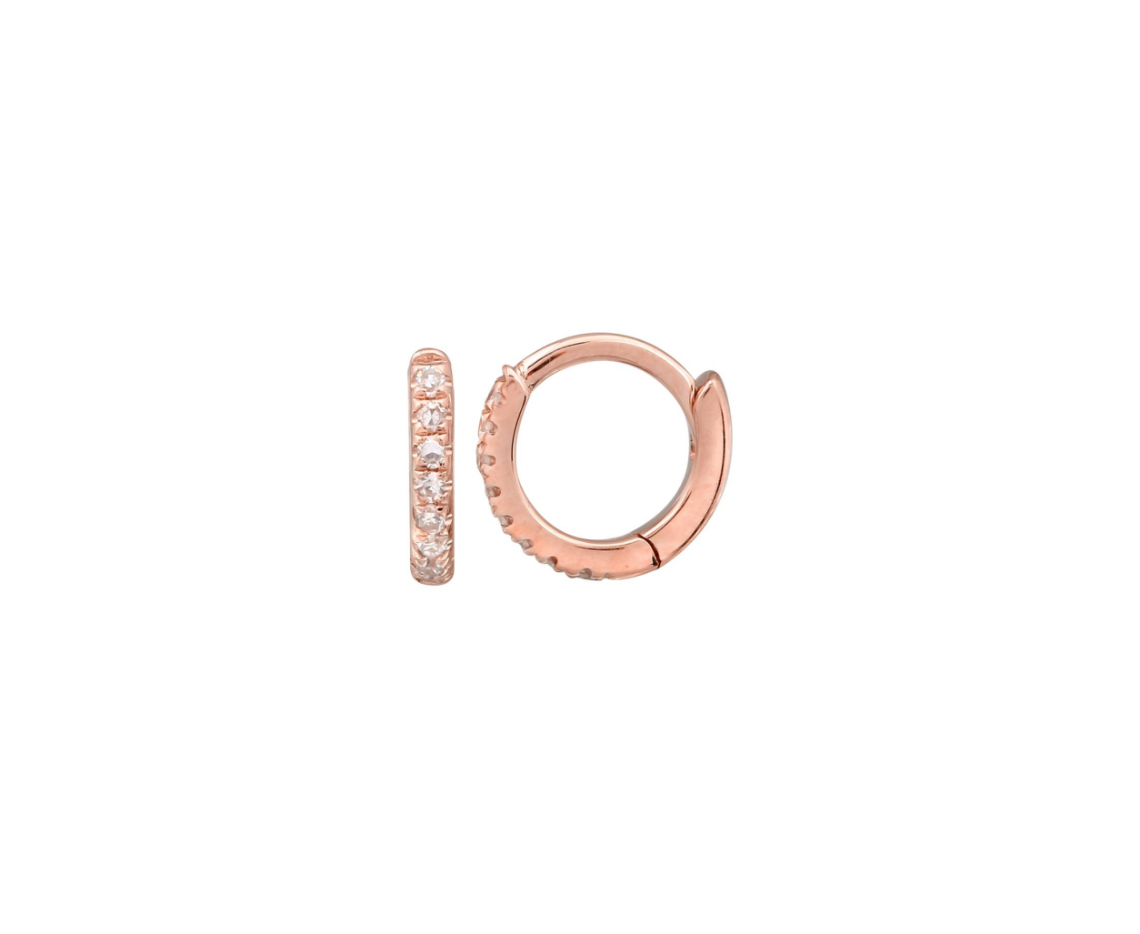 Small Cuff Diamond Earrings