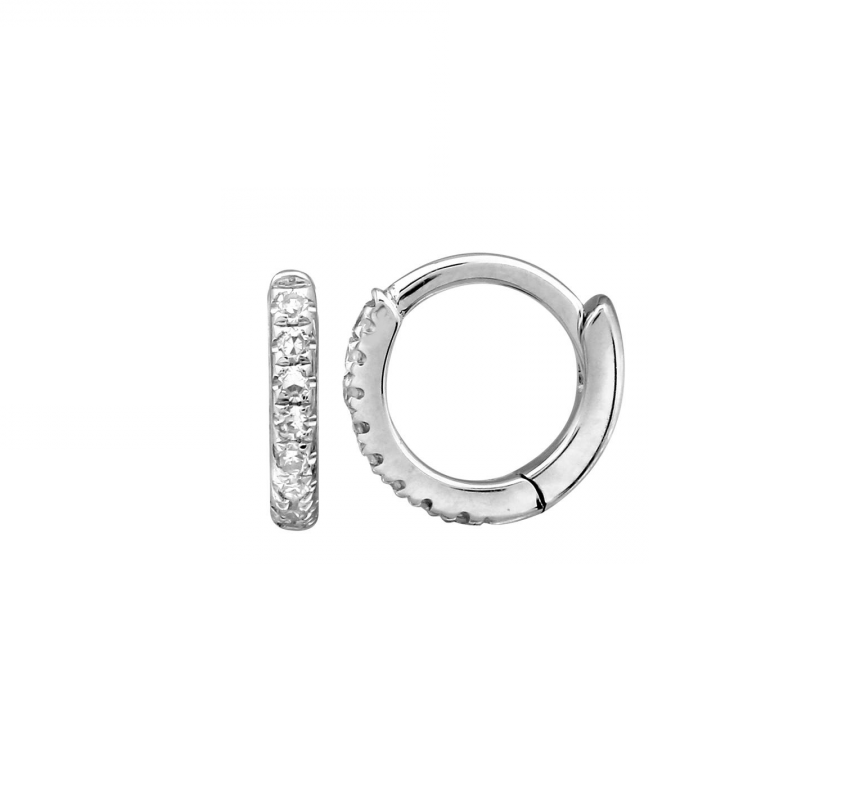 Small Cuff Diamond Earrings