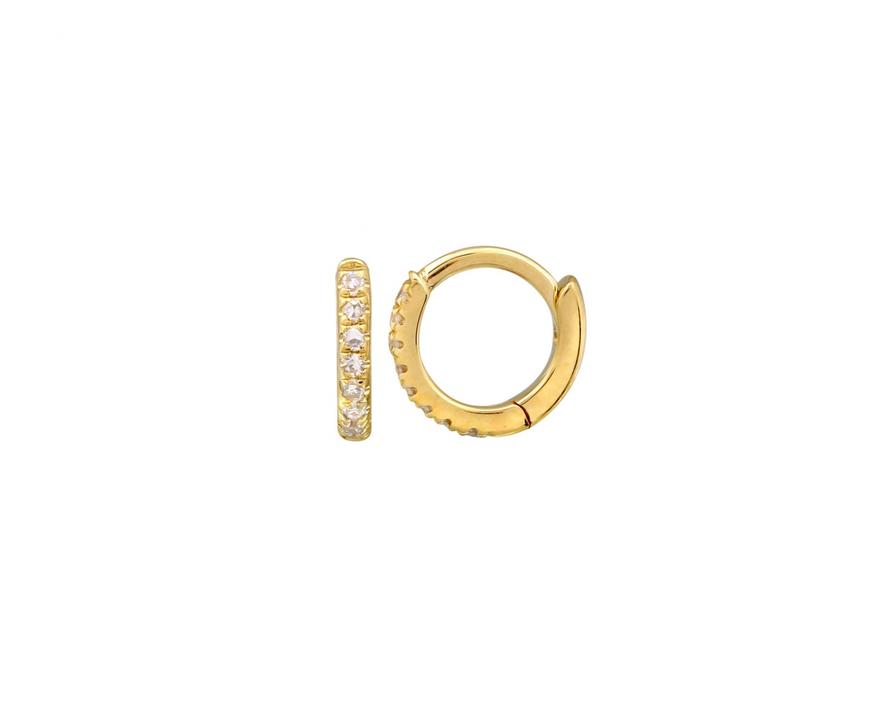 Small Cuff Diamond Earrings