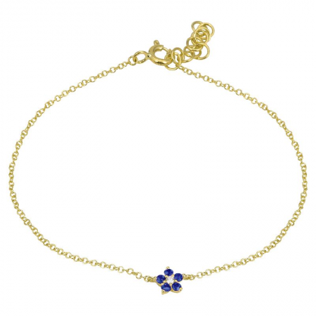 Flower Sapphire Bracelet (0.02ct)