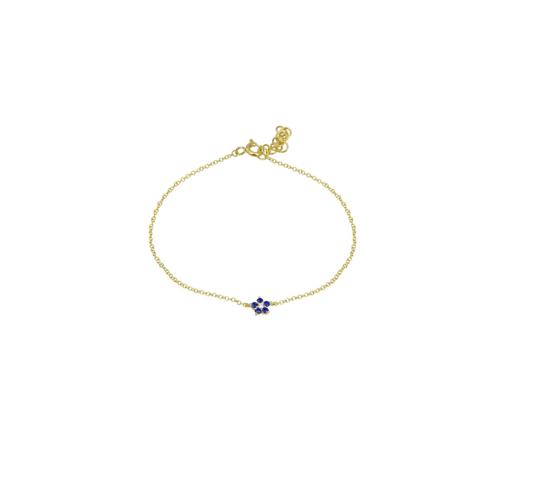 Flower Sapphire Bracelet (0.02ct)