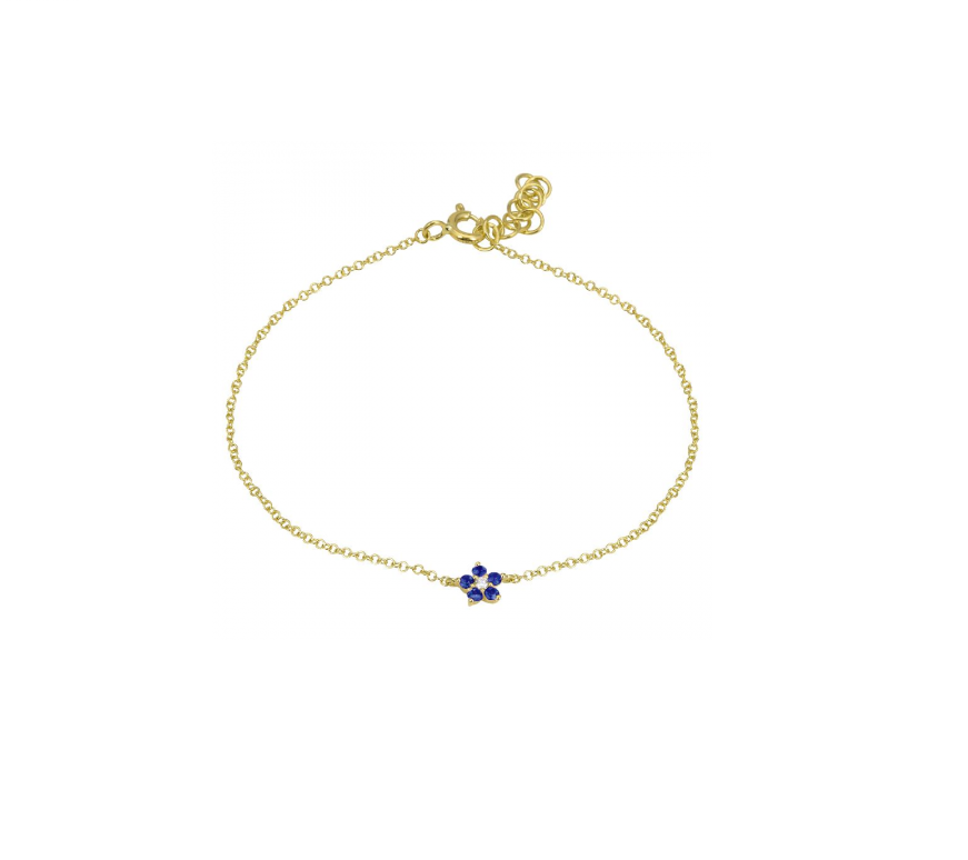 Flower Sapphire Bracelet (0.02ct)