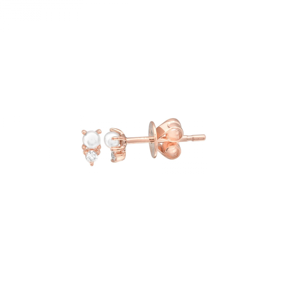 Diamond Pearl Earrings