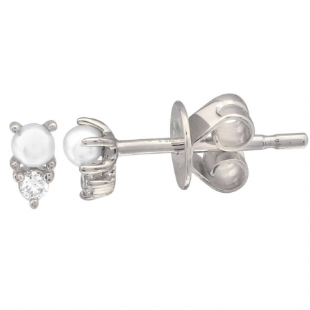 Diamond Pearl Earrings