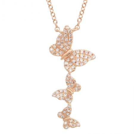 Trio Butterfly Necklace (0.16ct)