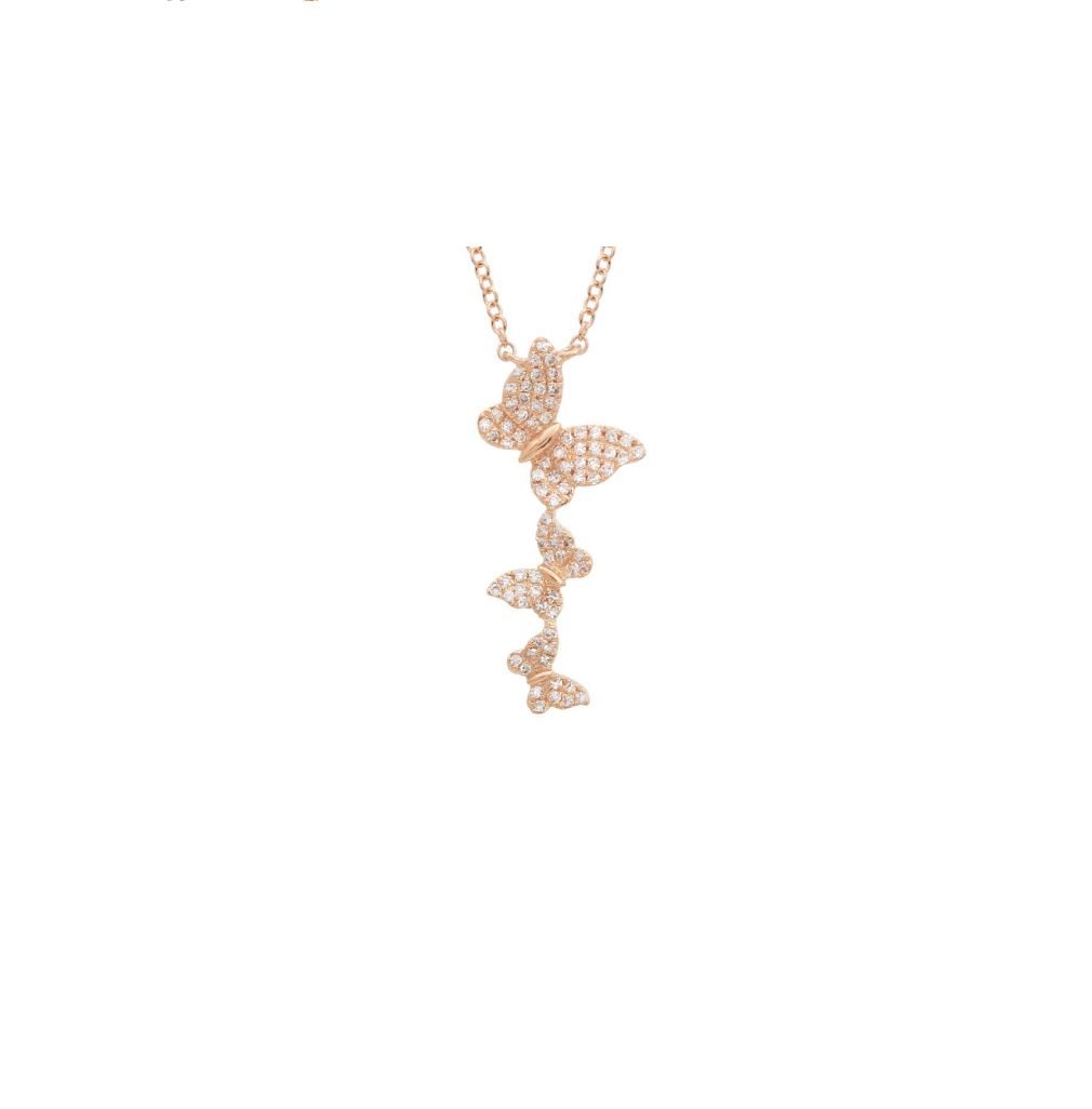 Trio Butterfly Necklace (0.16ct)