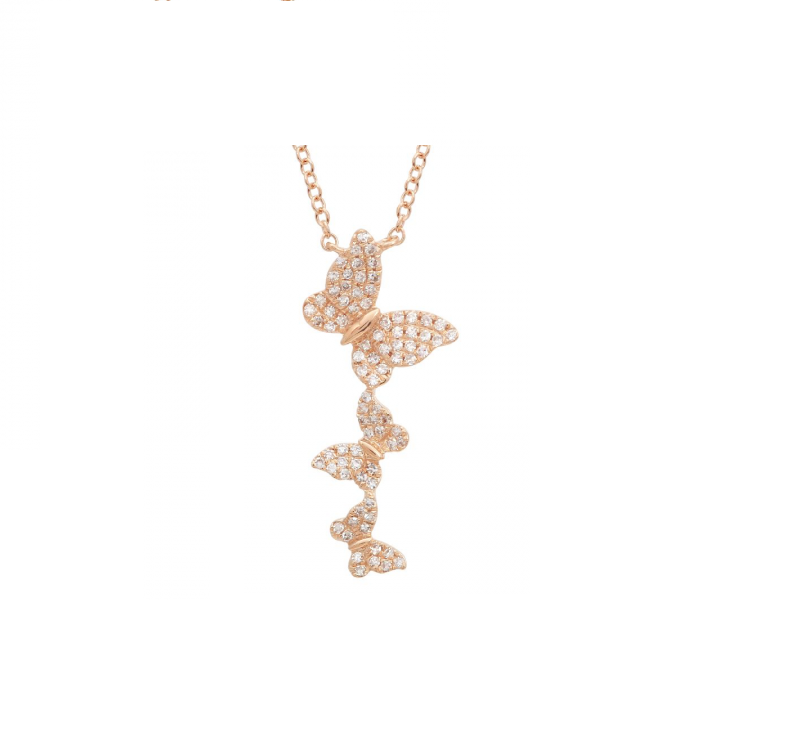 Trio Butterfly Necklace (0.16ct)