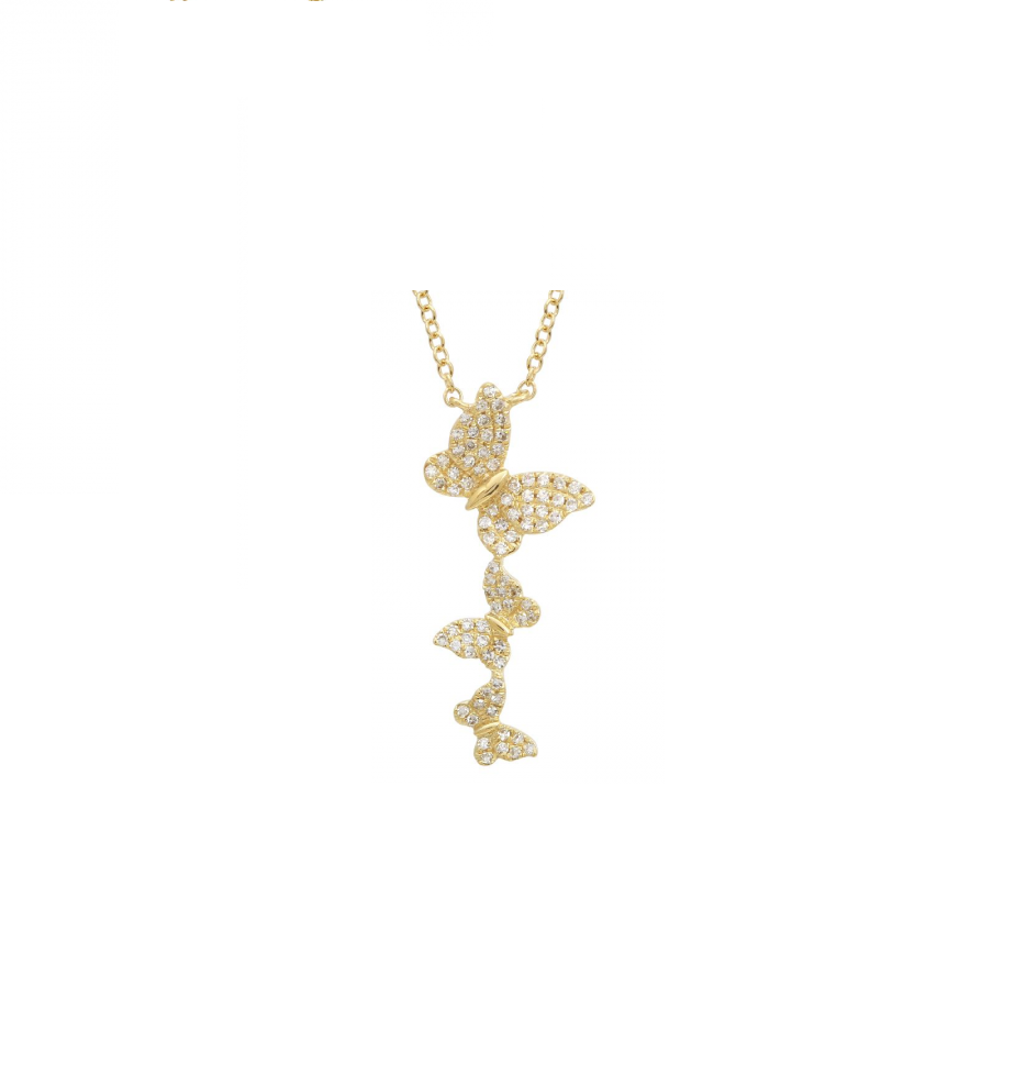 Trio Butterfly Necklace (0.16ct)