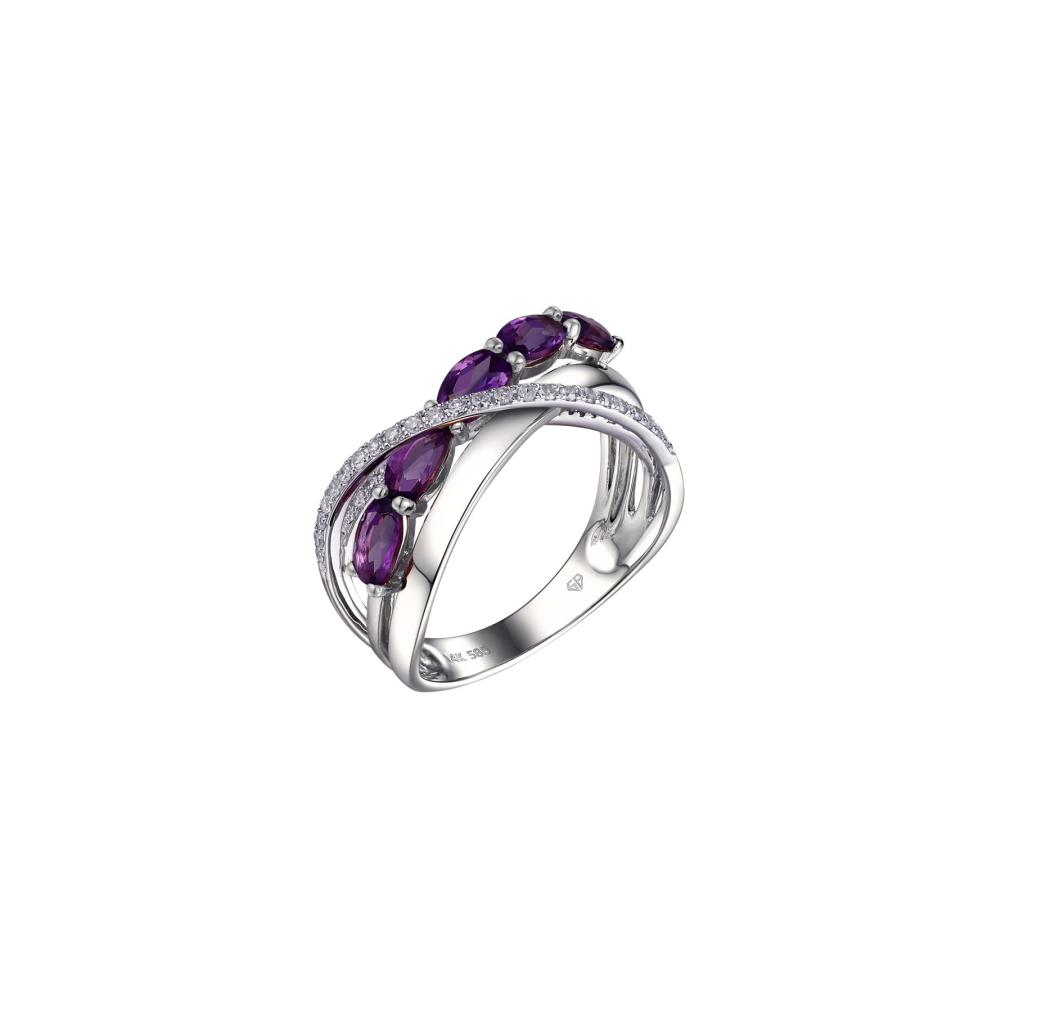 Amethyst & Diamond Ring (1.20ct)