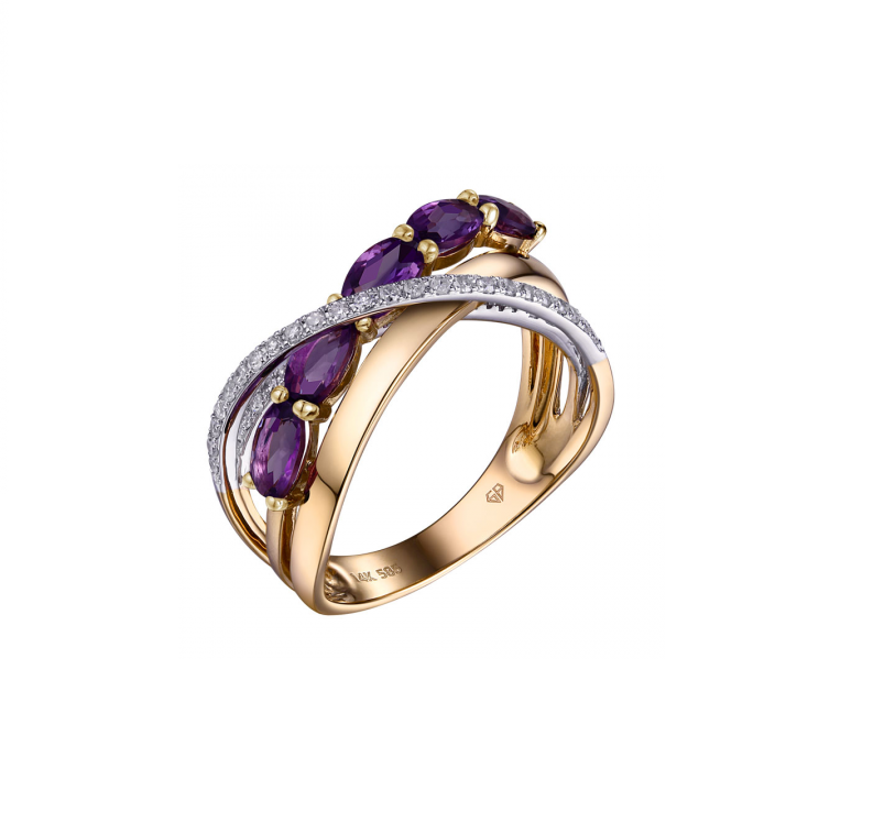 Amethyst & Diamond Ring (1.20ct)