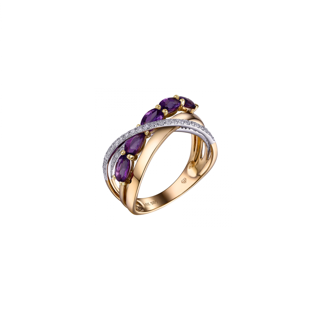Amethyst & Diamond Ring (1.20ct)