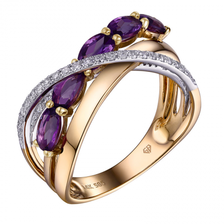Amethyst & Diamond Ring (1.20ct)