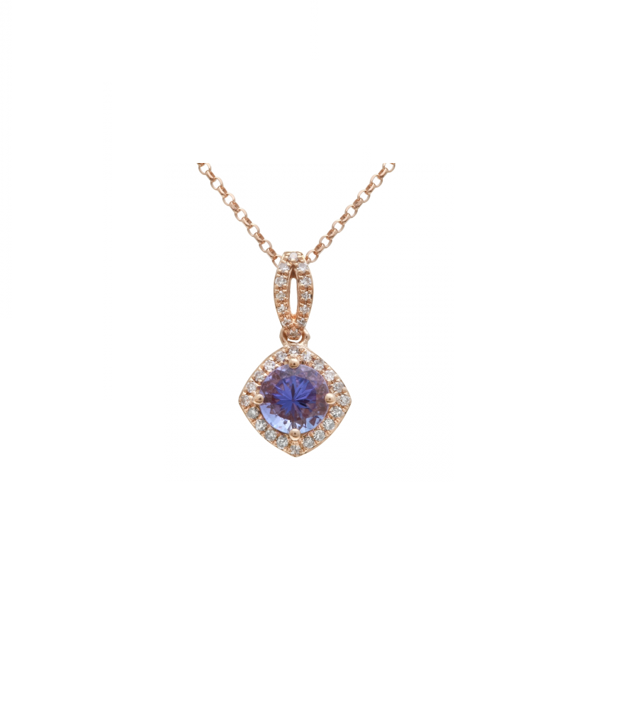 Diamond & Tanzanite Necklace (0.09ct)