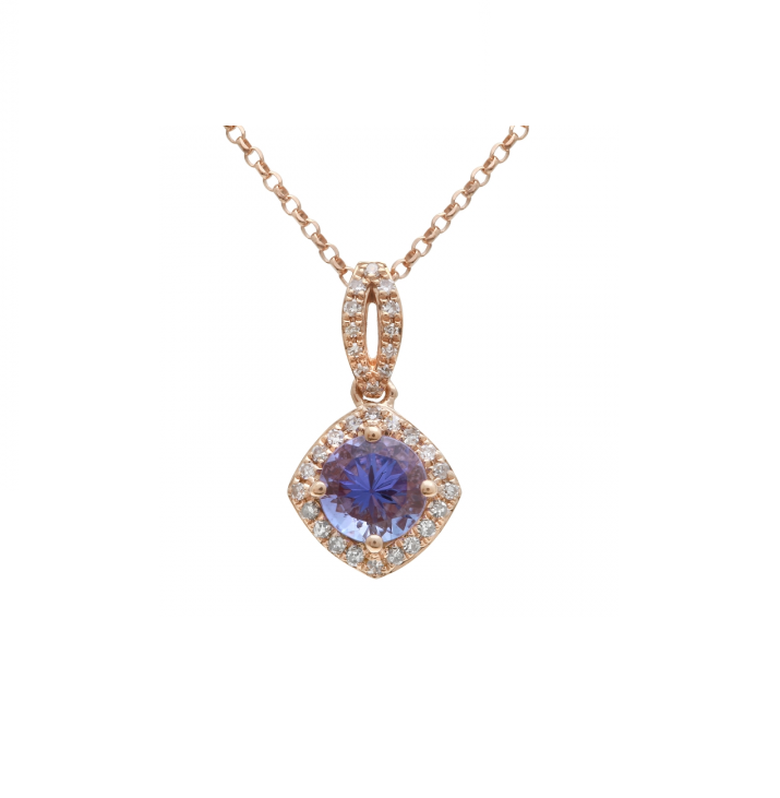 Diamond & Tanzanite Necklace (0.09ct)