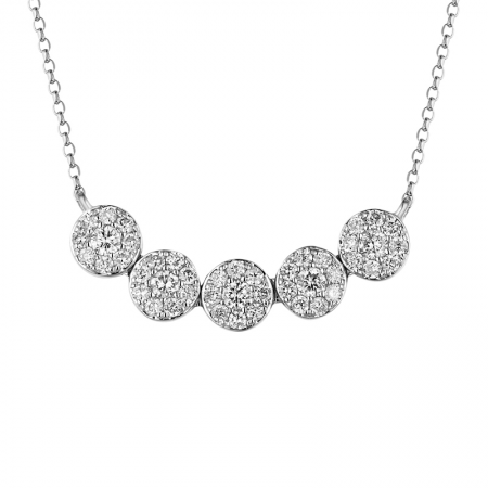 Curved Diamond Necklace (0.13ct)