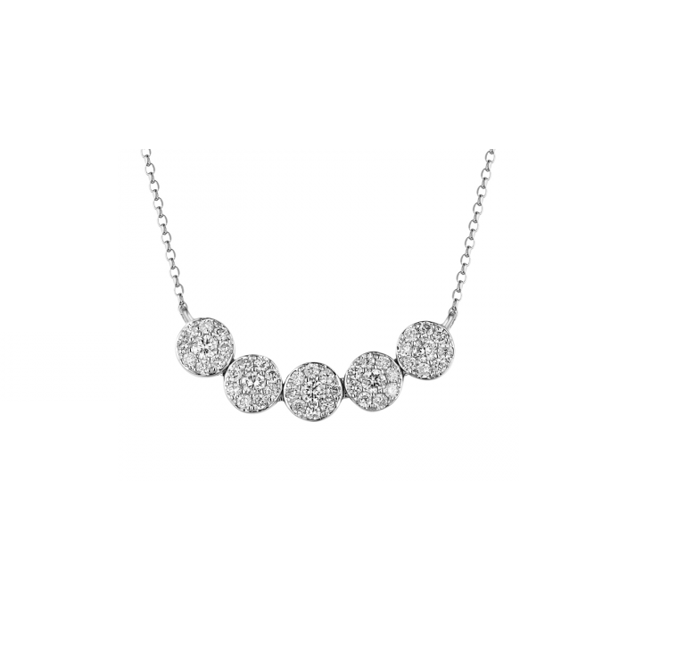 Curved Diamond Necklace (0.13ct)