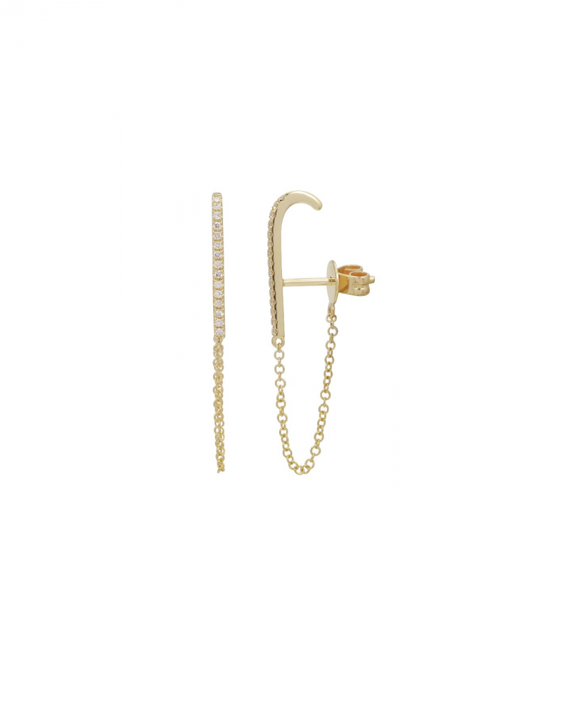 Diamond & Chain Earrings