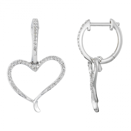 Diamond Heart Earrings (0.20ct)