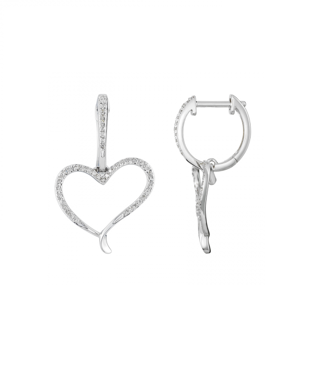 Diamond Heart Earrings (0.20ct)