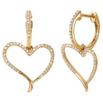 Diamond Heart Earrings (0.20ct)