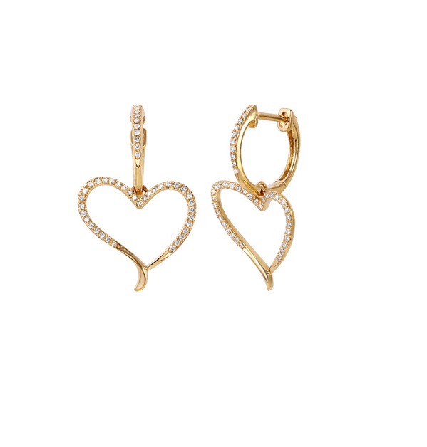 Diamond Heart Earrings (0.20ct)