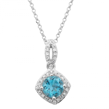 Diamond Topaz Necklace (0.68ct)