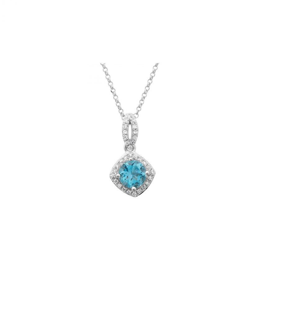 Diamond Topaz Necklace (0.68ct)
