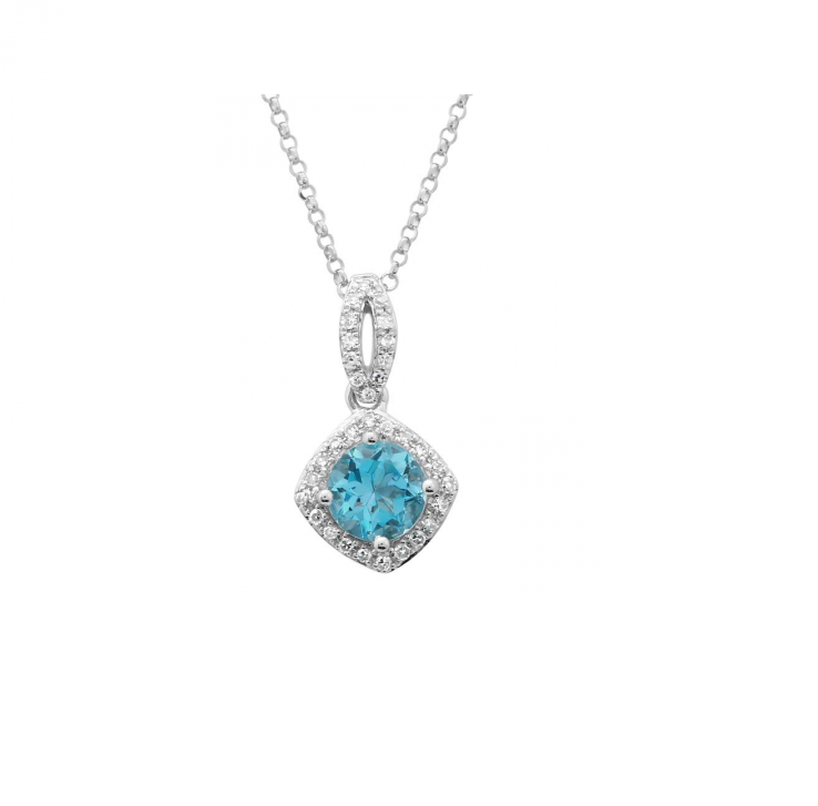 Diamond Topaz Necklace (0.68ct)