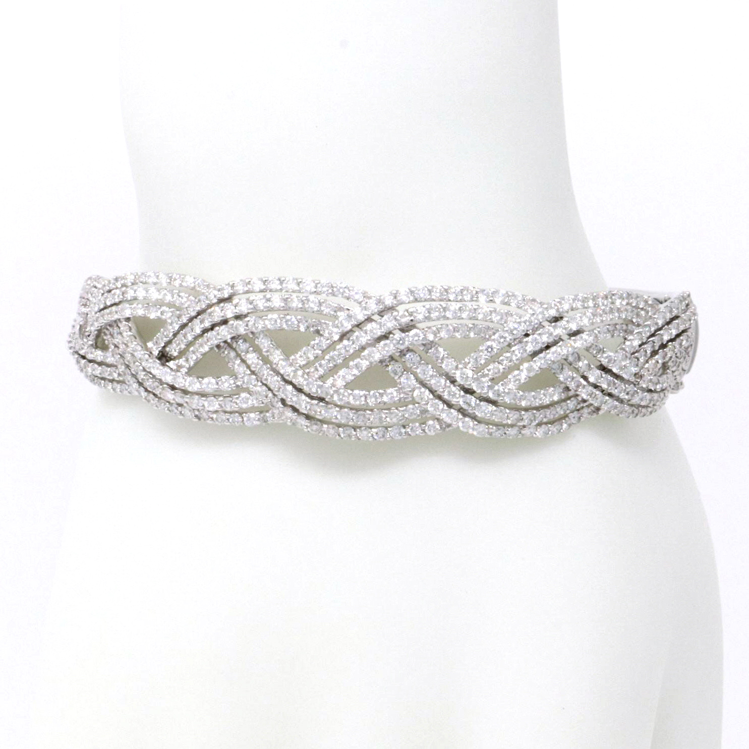 Woven Diamond Bangle MonCheri Diamonds